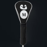 Cute Modern Black and white Penguin illustration  Golf Head Cover<br><div class="desc">Protect your golf clubs in style with the Cute Modern Black and White Penguin Illustration Golf Head Cover. This head cover features a simple black background that reveals a cute penguin illustration when placed on your golf club. The black and white design adds a touch of elegance and versatility to...</div>