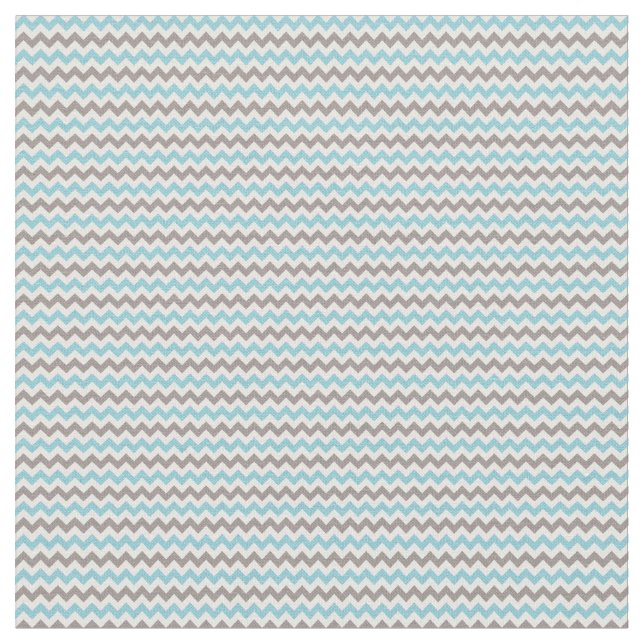 Cute Modern Blue Grey Chevron Fabric (Close Up)
