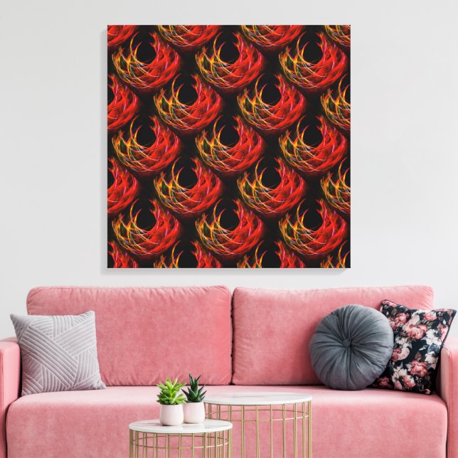 Cute Modern Boho Elegant Abstract Art Pattern #503 Canvas Print (Insitu(LivingRoom))