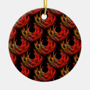 Cute Modern Boho Elegant Abstract Art Pattern #503 Ceramic Tree Decoration