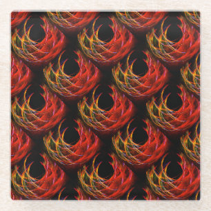 Cute Modern Boho Elegant Abstract Art Pattern #503 Glass Coaster