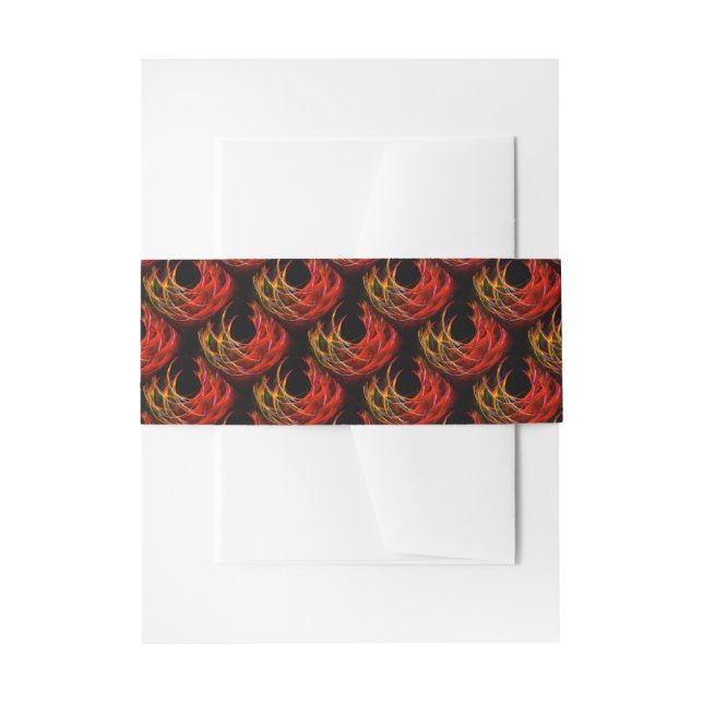 Cute Modern Boho Elegant Abstract Art Pattern #503 Invitation Belly Band (Front Example)