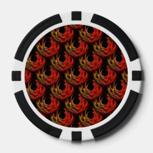 Cute Modern Boho Elegant Abstract Art Pattern #503 Poker Chips