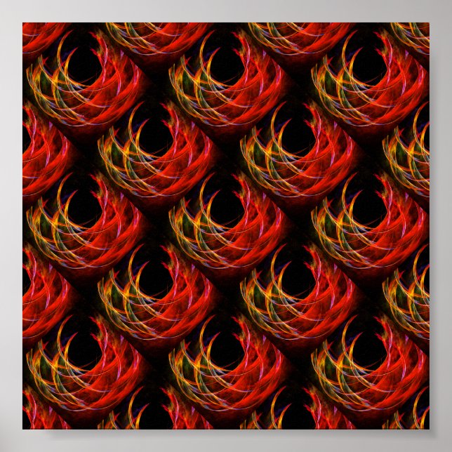 Cute Modern Boho Elegant Abstract Art Pattern #503 Poster (Front)