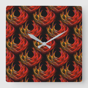 Cute Modern Boho Elegant Abstract Art Pattern #503 Square Wall Clock