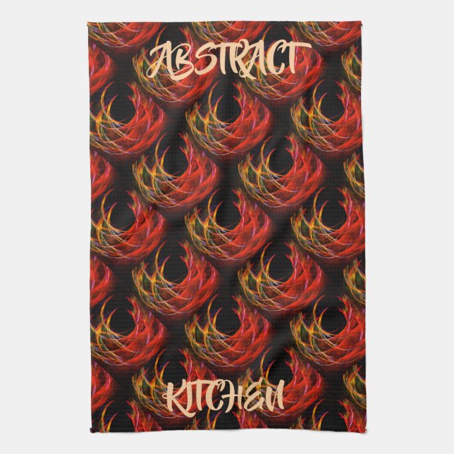Cute Modern Boho Elegant Abstract Art Pattern #503 Tea Towel (Vertical)
