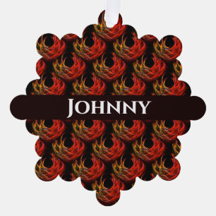 Cute Modern Boho Elegant Abstract Art Pattern #503 Tree Decoration Card