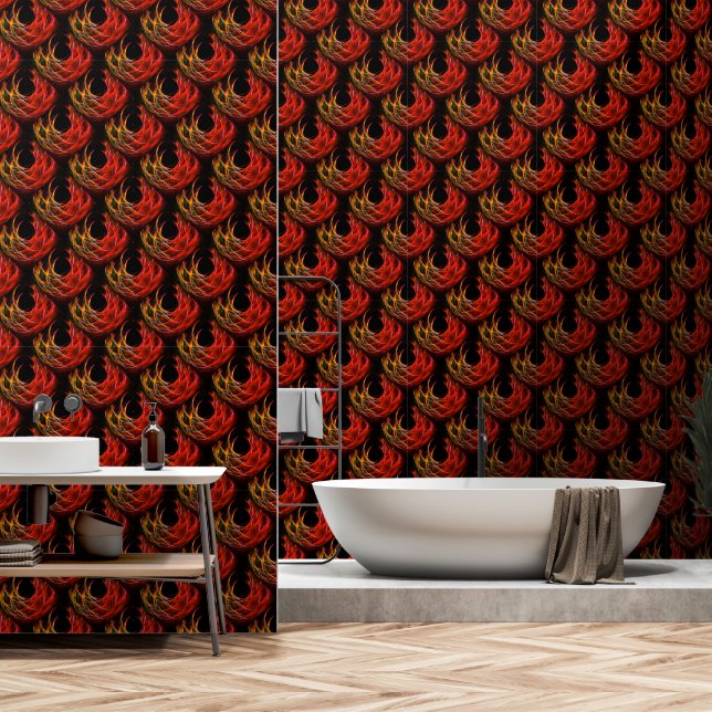 Cute Modern Boho Elegant Abstract Art Pattern #503 Wallpaper (Bathroom)