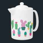 Cute Modern Cactus Illustrations<br><div class="desc">Pink and green cacti illustrations on white background,  modern and minimalist cute design.</div>