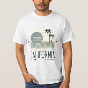 Cute Modern California Beach Design Palm Trees & T-Shirt