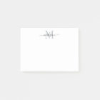 Cute Modern Chic Girly Script Monogram Black Grey