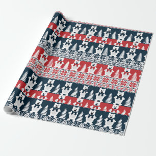 Cute & Modern Christma Snowman Knitted  Wrapping Paper