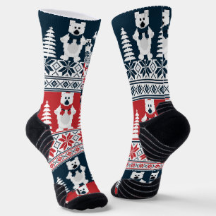 Cute & Modern Christmas Snowman Knitted Socks