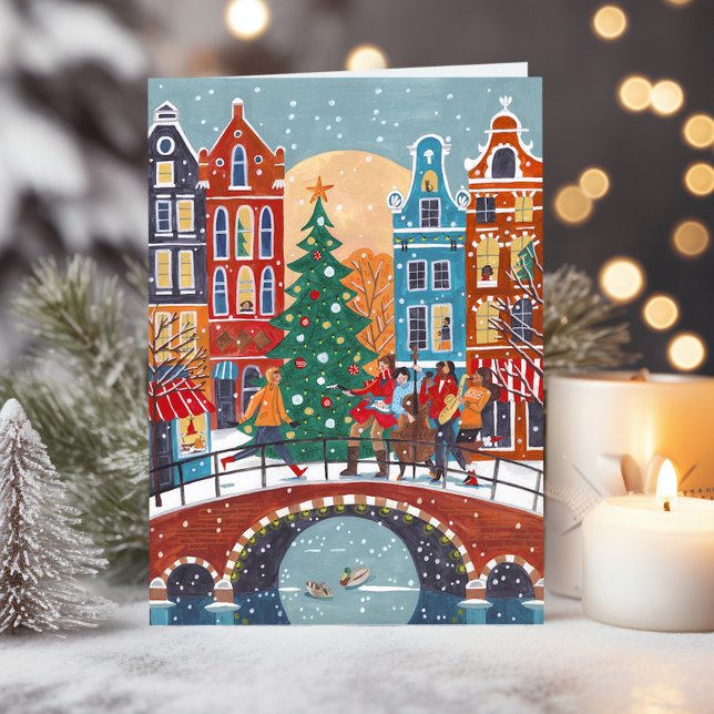 Cute modern City Amsterdam Christmas Card (Cute modern City Amsterdam Christmas Card)