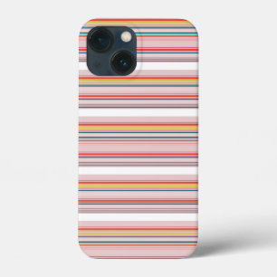 Cute modern colourful stripes iPhone 13 mini case