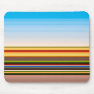 Cute modern colourful stripes mouse mat