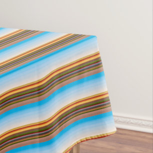 Cute modern colourful stripes tablecloth
