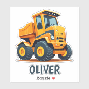 Cute Modern Construction Truck Personalised