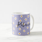 Cute Modern Daisy Pattern Purple Personalised