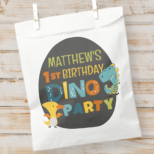 Cute Modern Dino Dinosaur Kid's Birthday Party Favour Bags