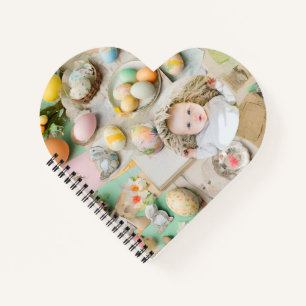 Cute Modern Easter collage scrapbook photo Notebook