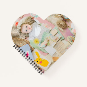 Cute Modern Easter collage scrapbook photo Notebook