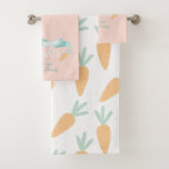 Cute Modern Easter Personalised Bath Towel Set<br><div class="desc">Elegant Modern Easter design. Matching products can be found in Modern Easter collection.</div>
