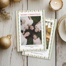 Cute Modern Family Photo Collage Merry Christmas