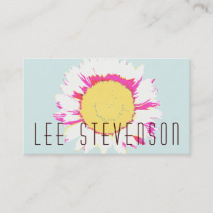 Cute Modern Floral Business Card