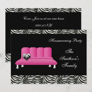 Cute Modern Furniture Housewarming Party Invitation