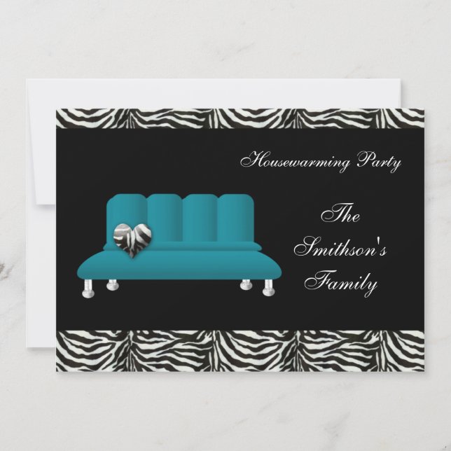 Cute Modern Furniture Housewarming Party Invitation (Front)