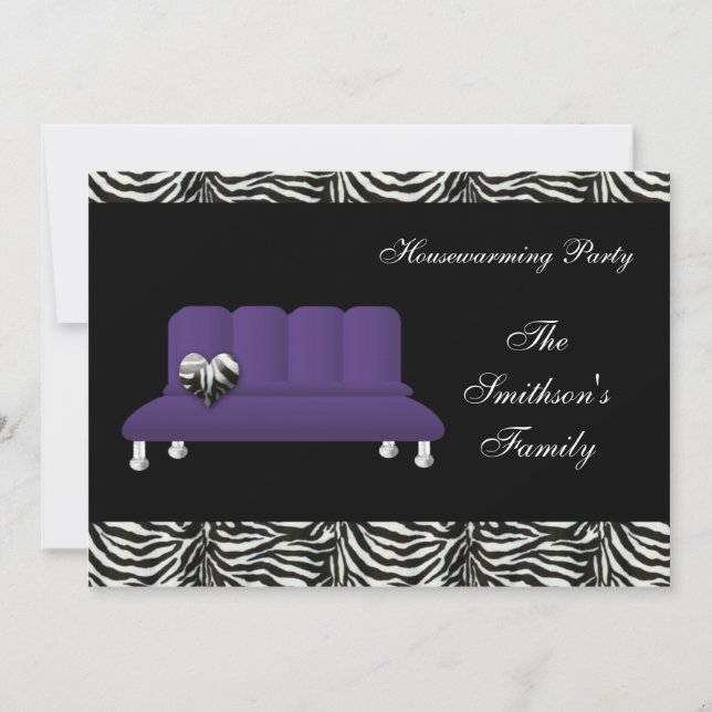 Cute Modern Furniture Housewarming Party Invitation (Front)