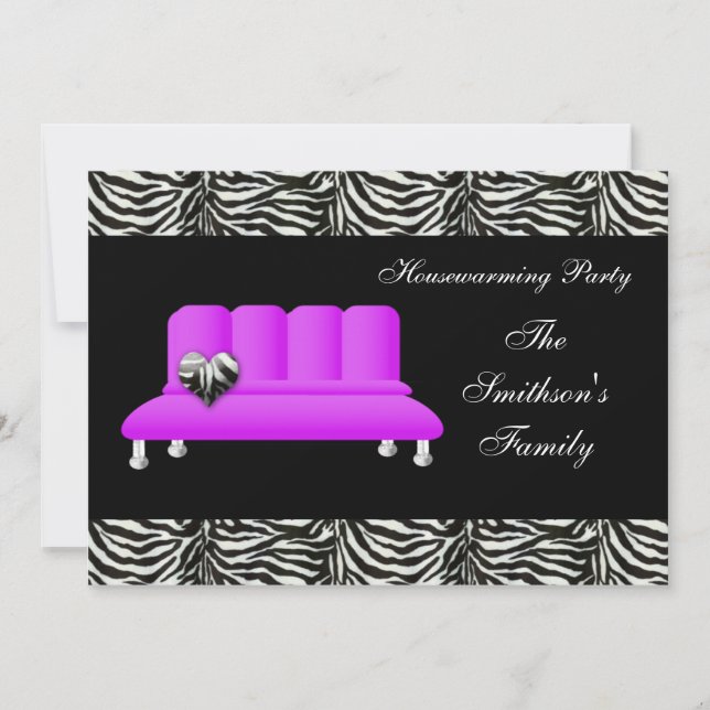Cute Modern Furniture Housewarming Party Invitation (Front)