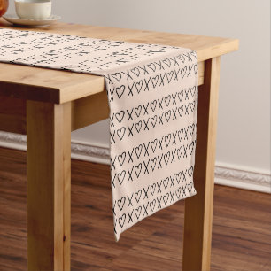 Cute modern geometric pattern medium table runner