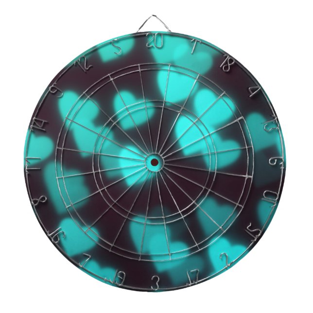 Cute Modern Heart Pattern Dartboard (Front)
