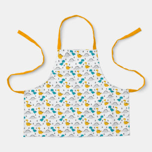 Cute Modern Kid's Dinosaur Apron