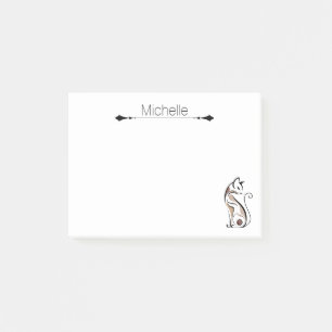 Cute Modern Kitty, Cat Mum, Funny Personalised Post-it Notes