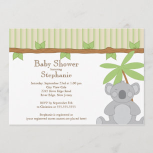 Cute Modern Koala Baby Shower Invitation