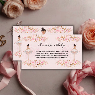 Cute Modern Little Ballerina Photo Baby Shower Enclosure Card