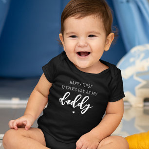 Cute Modern New Dad First Father's Day Baby Bodysuit