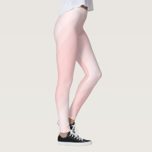 Cute Modern Pastel Light Peach Elegant Stripes Leggings