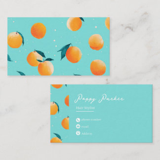 Cute Modern Peach Business Card | Custom