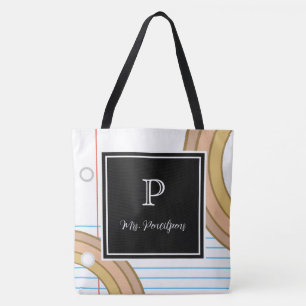 Cute Modern Personalised Teacher Appreciation  Tote Bag