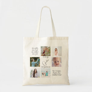 Cute Modern Photo Collage Best Grandma Ever       Tote Bag