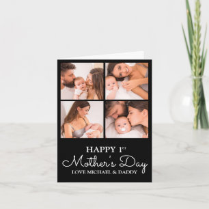 Cute Modern Photo Collage Happy First Mothers Day Card