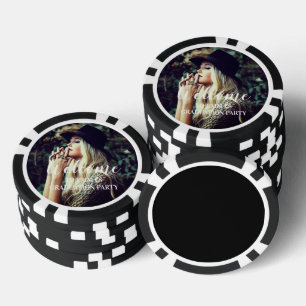 Cute Modern Photo Graduation Party  Poker Chips