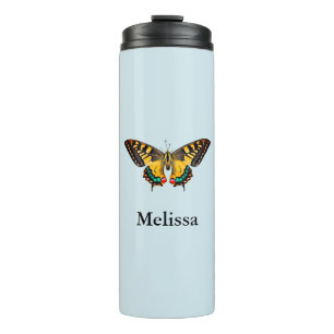 Cute Modern Photography Butterfly Add Name Thermal Tumbler