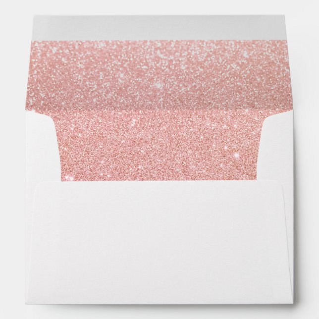 Cute Modern Pink Glitter Beauty Salon Envelope (Back (Bottom))