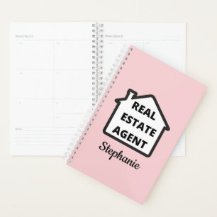 Cute Modern Pink Real Estate Agent Planner