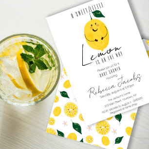 Cute modern pregnant lemon Baby Shower Invitation